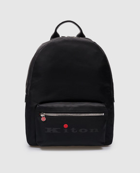 Kiton Чорний рюкзак з логотипом UBA0021N01047