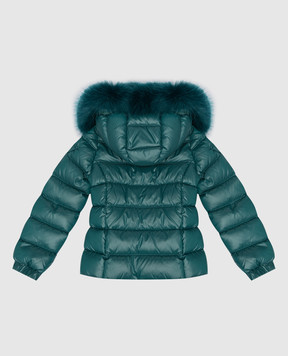 Moncler ENFANT Дитячий зелений пуховик Badyf з нашивкою логотипа 1A00069C00641214