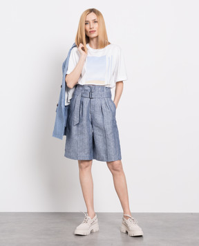 Brunello Cucinelli Блакитні шорти у візерунок MW459P7837