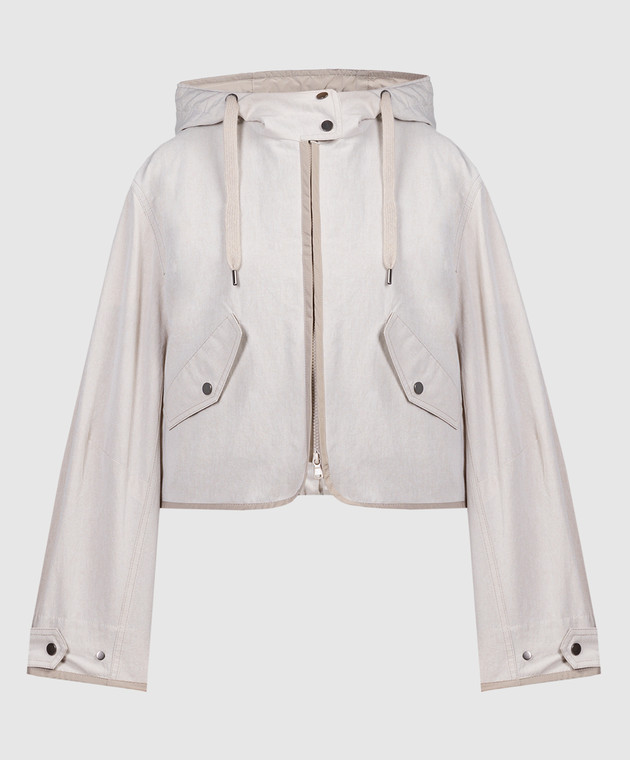 Brunello Cucinelli - Beige jacket with monil chain MH5622786 - buy 