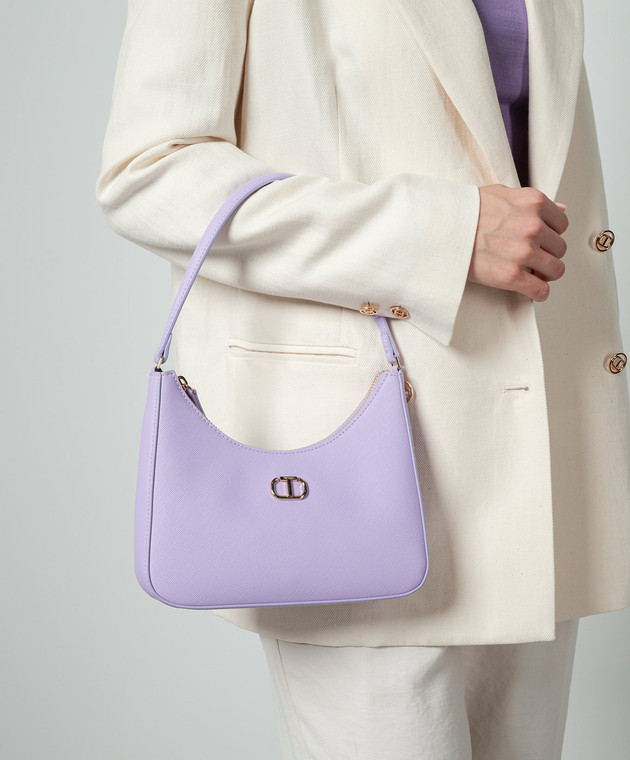 Twinset Фиолетовая сумка с логотипом 241TH7032 изображение 2