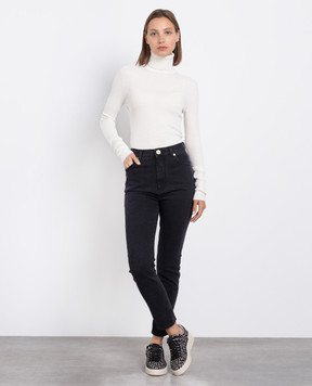 Balmain Белый гольф из шерсти с логотипом BF1KH035KE93