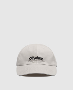 Off-White Серая кепка с вышивкой логотипа OMLB041S23FAB010