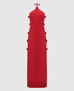Magda Butrym Червона сукня максі з відкритою спиною та аплікаціями DRESS11137923