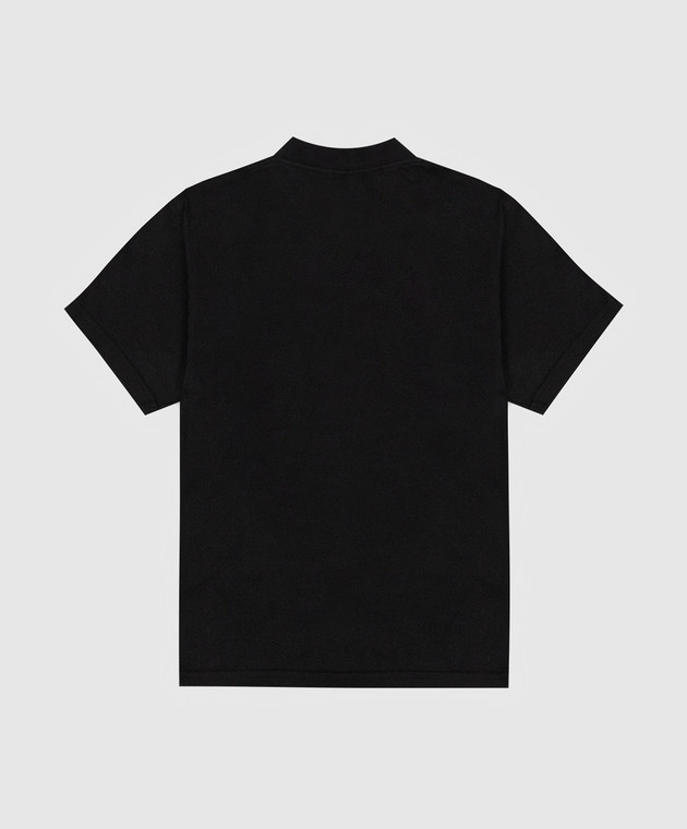 Balenciaga Дитяча чорна футболка з принтом 681864TMVK7 зображення 2