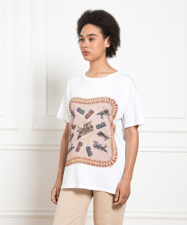 Bally White t-shirt with a print M5BAA84FCO018 image 3