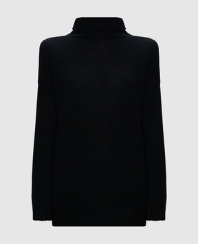 ANNECLAIRE Чорний светр з кашеміру з проріхами D0310615