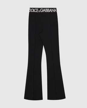 Dolce&Gabbana Детские черные брюки с логотипом L5JPC1FUGI756