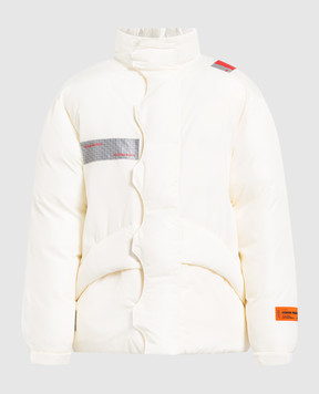 Heron Preston Белая куртка с пачтем логотипа HWED007F22FAB001