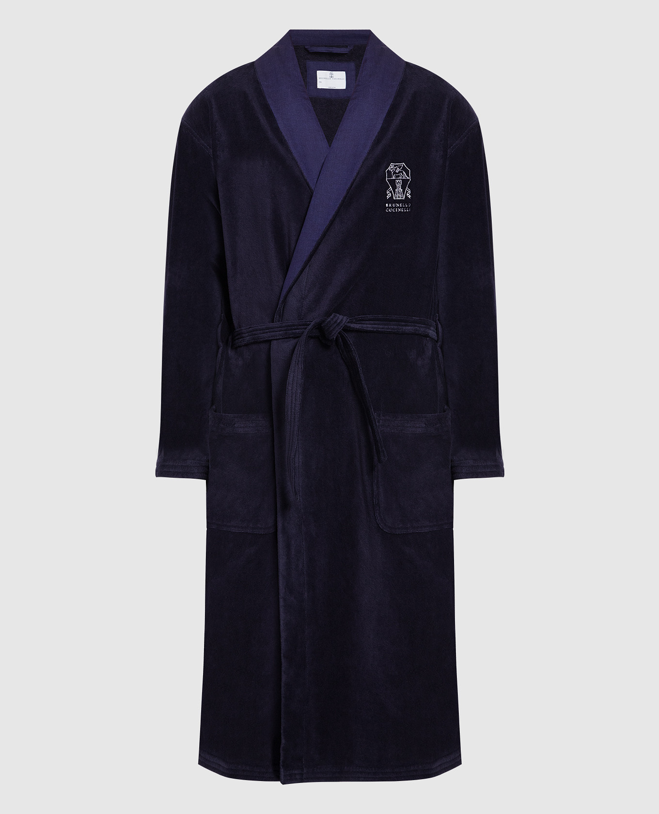 Purple robe with logo embroidery