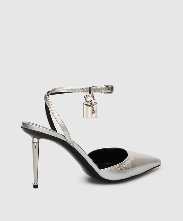 Tom Ford Silver leather slingbacks W2980LSP014S image 3