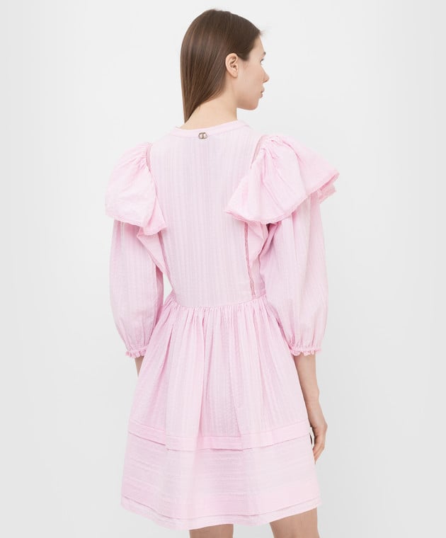Twin Set Рожеве плаття з мереживом 221TP2280 зображення 4