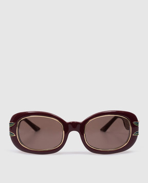 Casablanca Бордовые очки с логотипом СС AF23EW02705
