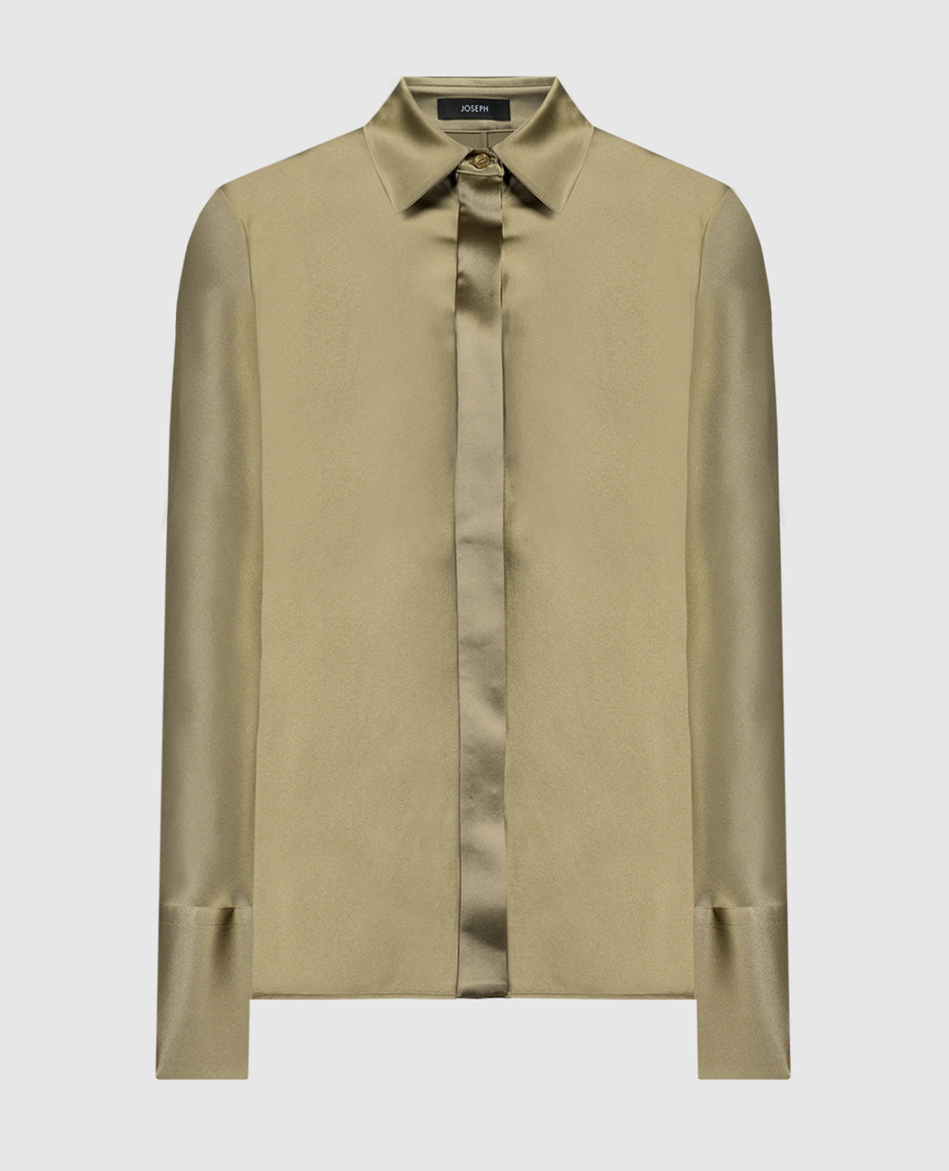 Brunel khaki silk blouse