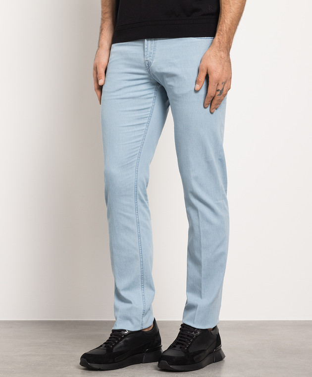 Stefano Ricci Blue jeans with logo MFT31S3120T77BL изображение 3