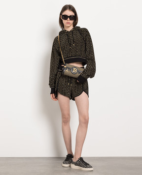 Balmain Черное худи с люрексом AF1JP031JF03