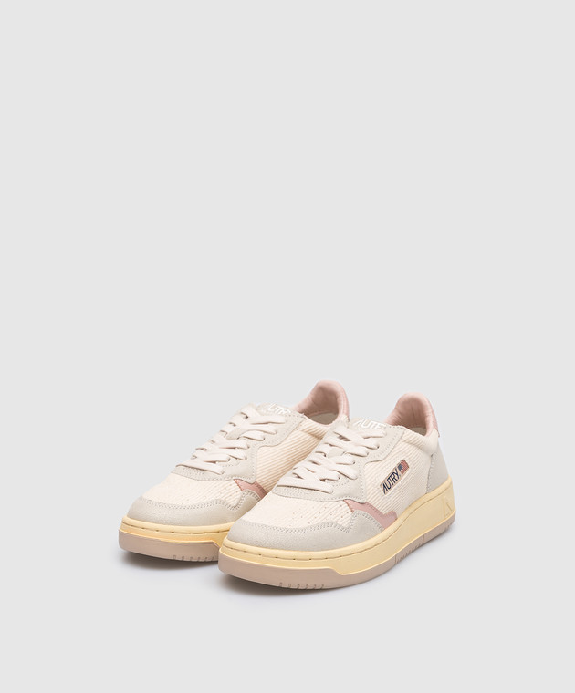 AUTRY Beige combination sneakers with logo A13IAULWCC06 image 2