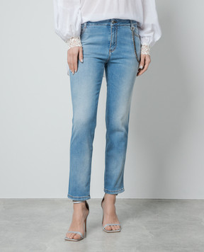 Ermanno Scervino Голубые джинсы с эффектом потертости D447P300CBTWF
