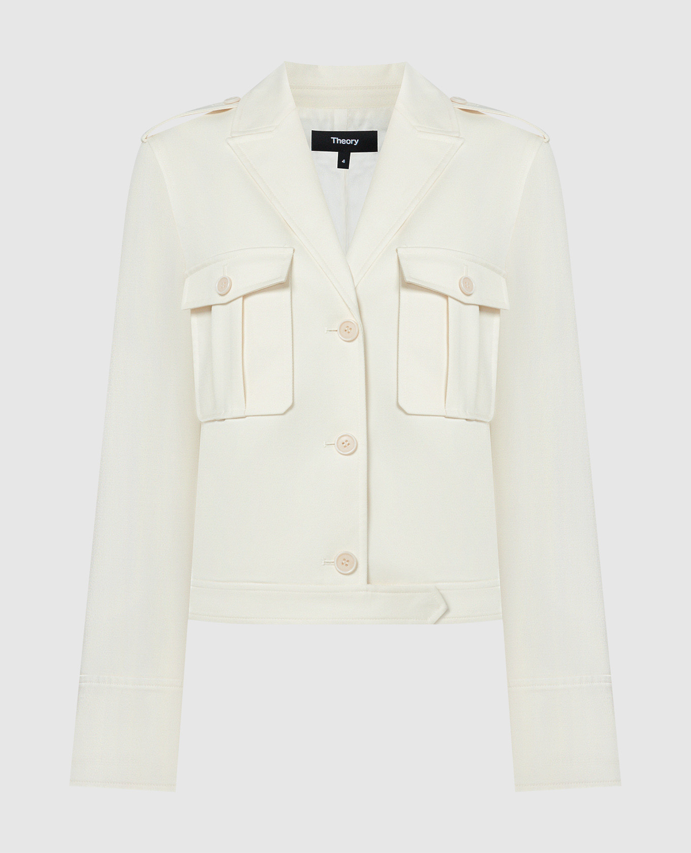 White jacket with wool