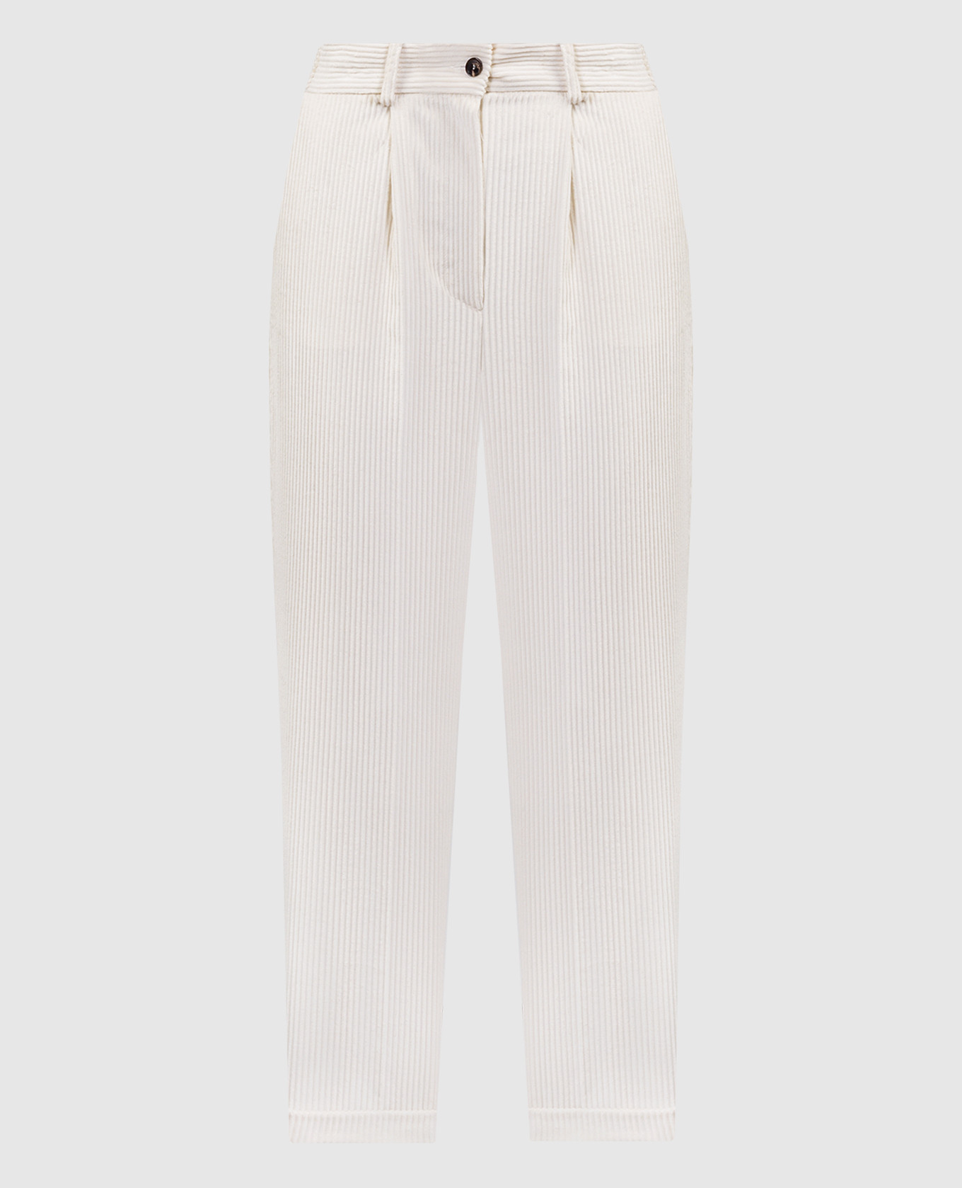 Белые вельветовые брюки