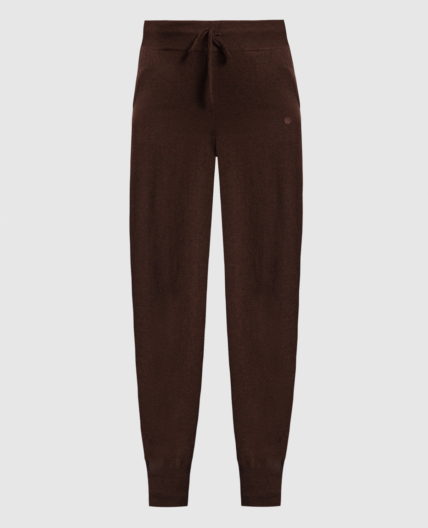 Brown cashmere joggers