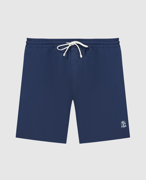 Brunello Cucinelli Синие шорты для плавания с логотипом MW817043