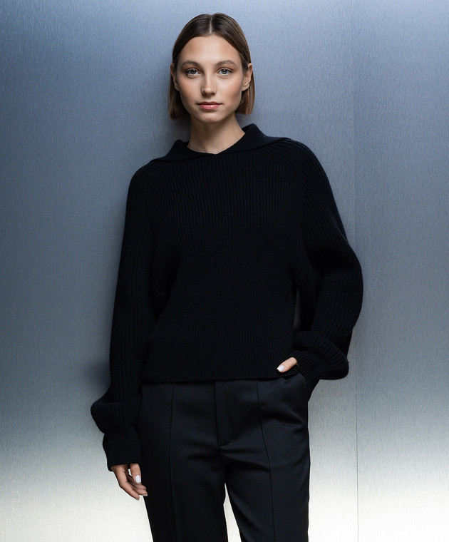 Rohe Black wool and cashmere ribbed sweater 40923114 image 3