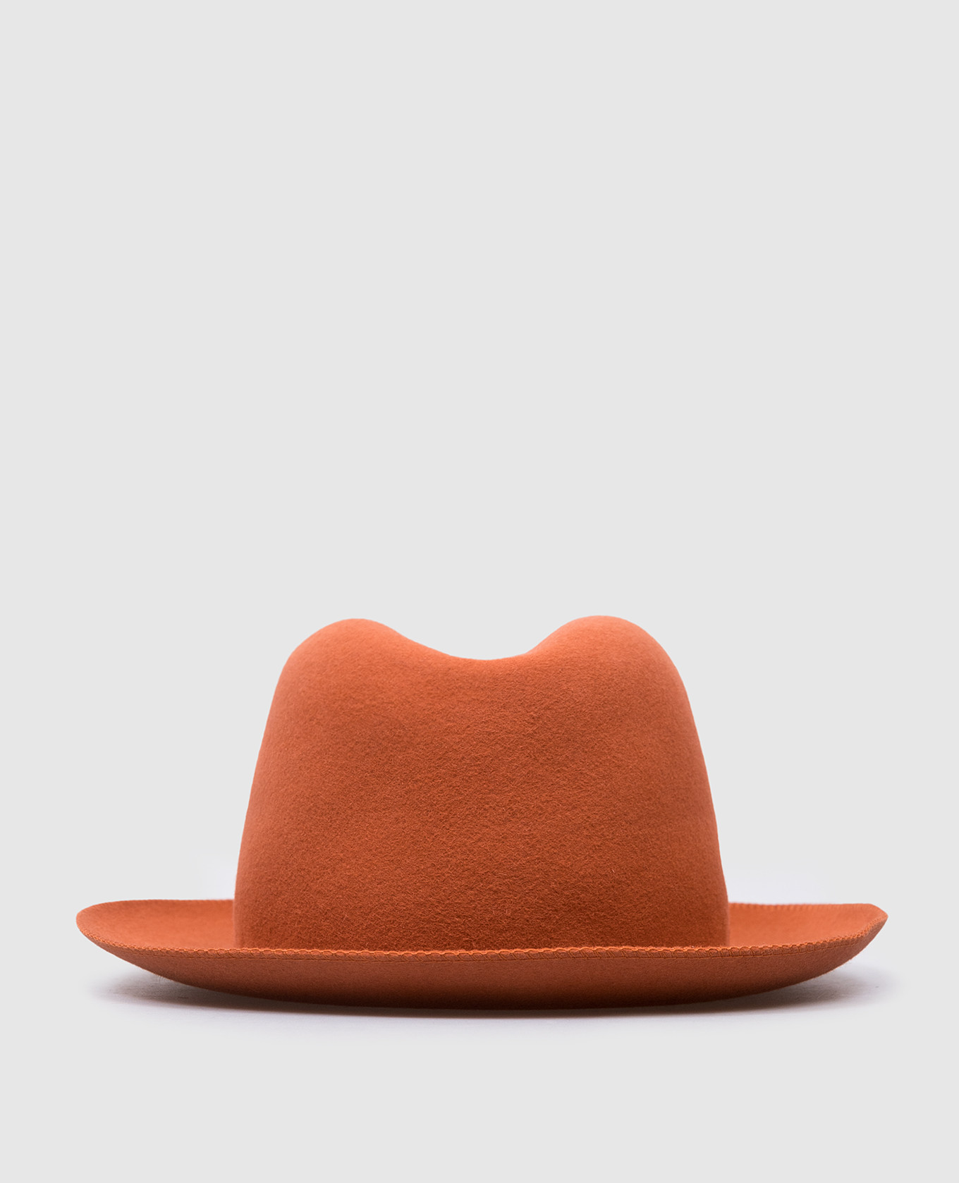 Оранжевая шляпа из шерсти с нашивкой логотипа