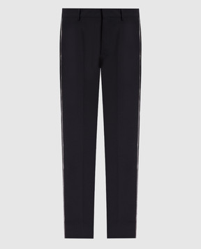 Off-White Черные брюки из шерсти OMCO023F23FAB001