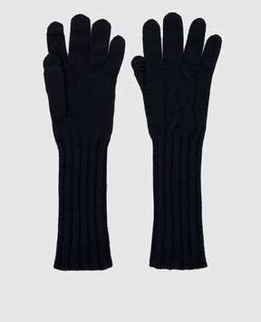 Loro Piana Сині рукавички в рубчик з кашеміру FAI8570