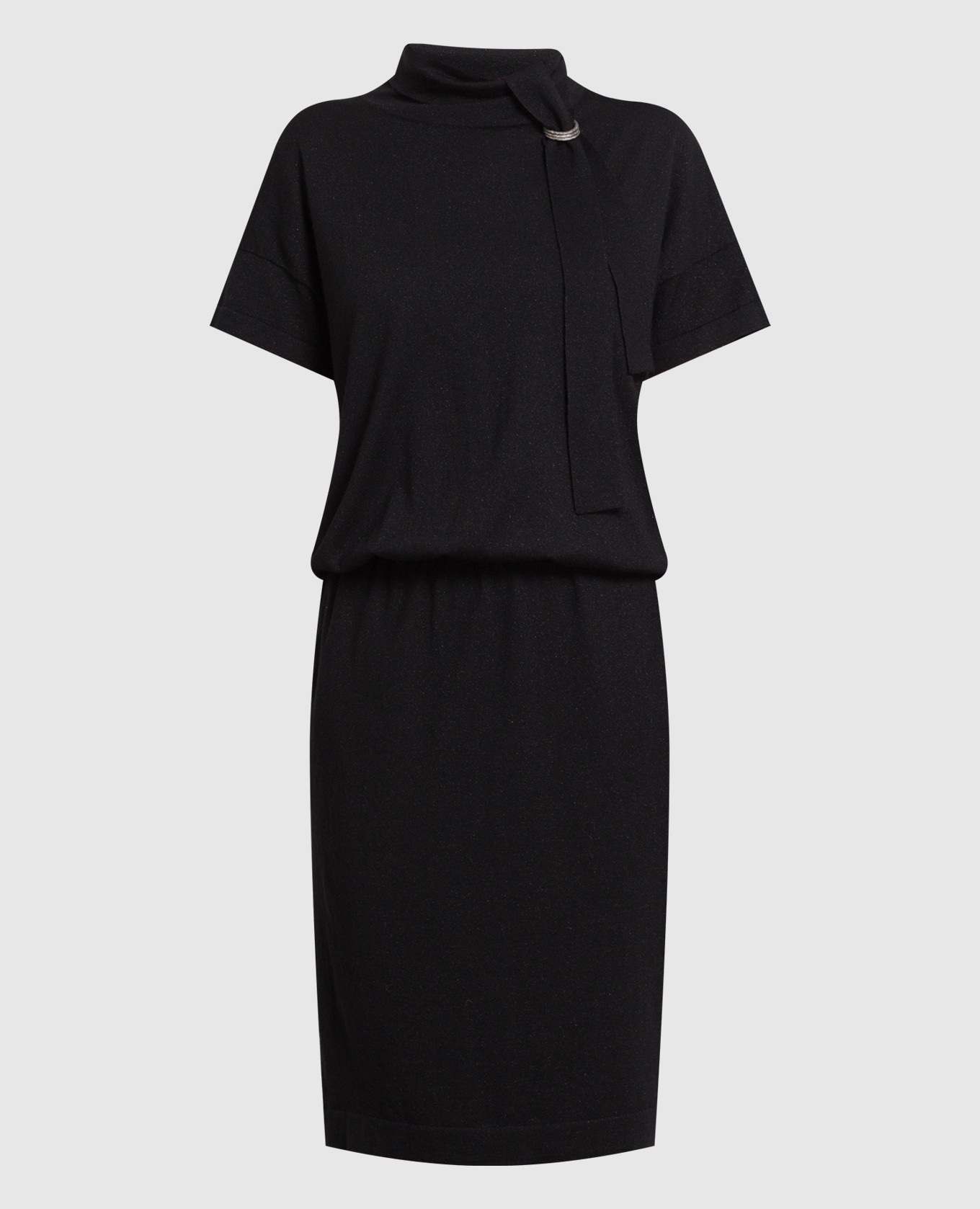 Black midi dress with lurex