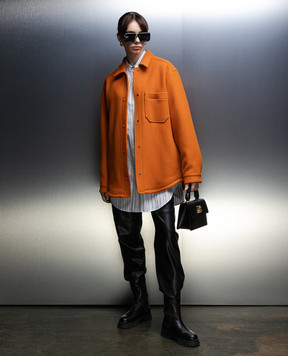 Off-White Помаранчева сорочка OWES002F23FAB001