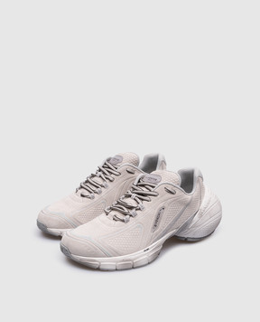 Givenchy Сірі замшеві кросівки TK-MX Runner з ефектом потертості BH008MH1M8