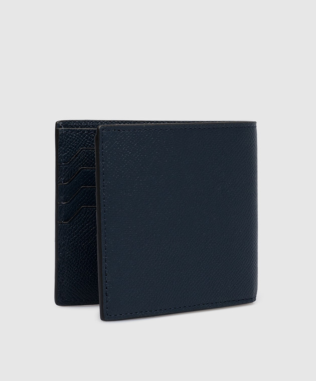 Santoni Синий кожаный портмоне с логотипом UFPPA2375FOANCF изображение 2