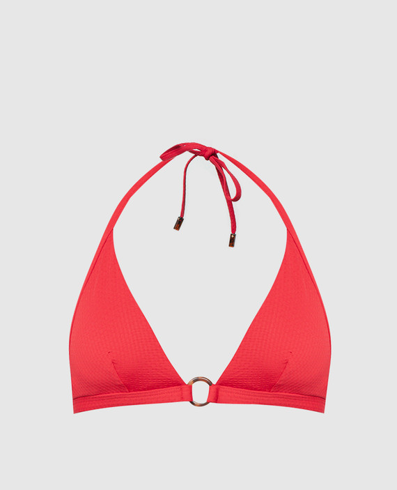 Red top from PLUMETIS swimsuit
