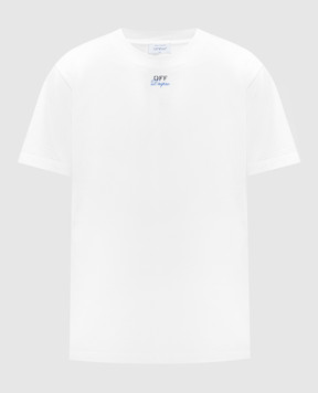 Off-White Белая футболка с принтом Off-White Dnipro OMAA027G23JER026