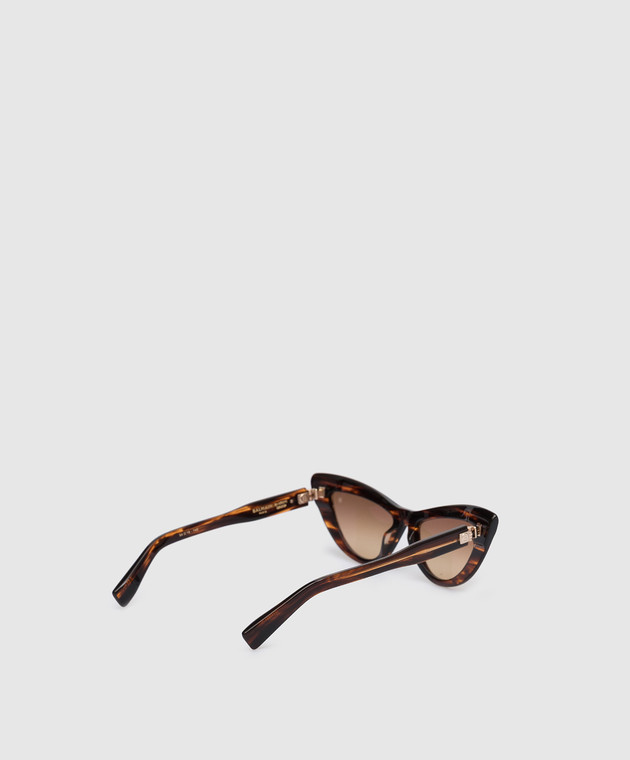 Balmain Jolie logo sunglasses in brown BPS135B54 изображение 4