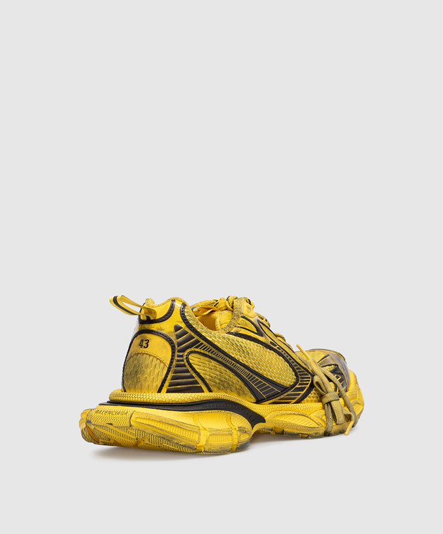 Balenciaga Желтые кроссовки 3XL с винтажным эффектом 734734W3XL2 изображение 3
