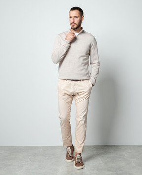 Cashmere&Whiskey Бежевый джемпер из шерсти 77397