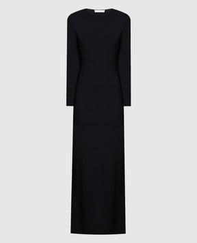 The Row Чорна сукня максі в рубчик Claudias 7191Y607