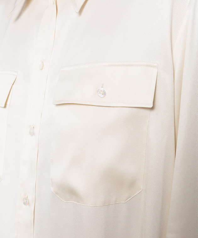 The Row Молочна шовкова видовжена блуза 6036W2171 зображення 5