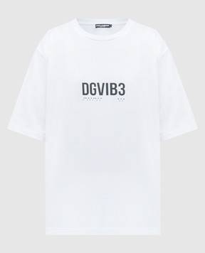 Dolce&Gabbana Белая футболка с контрастным принтом DGVIB3 G8PB8TG7K3F