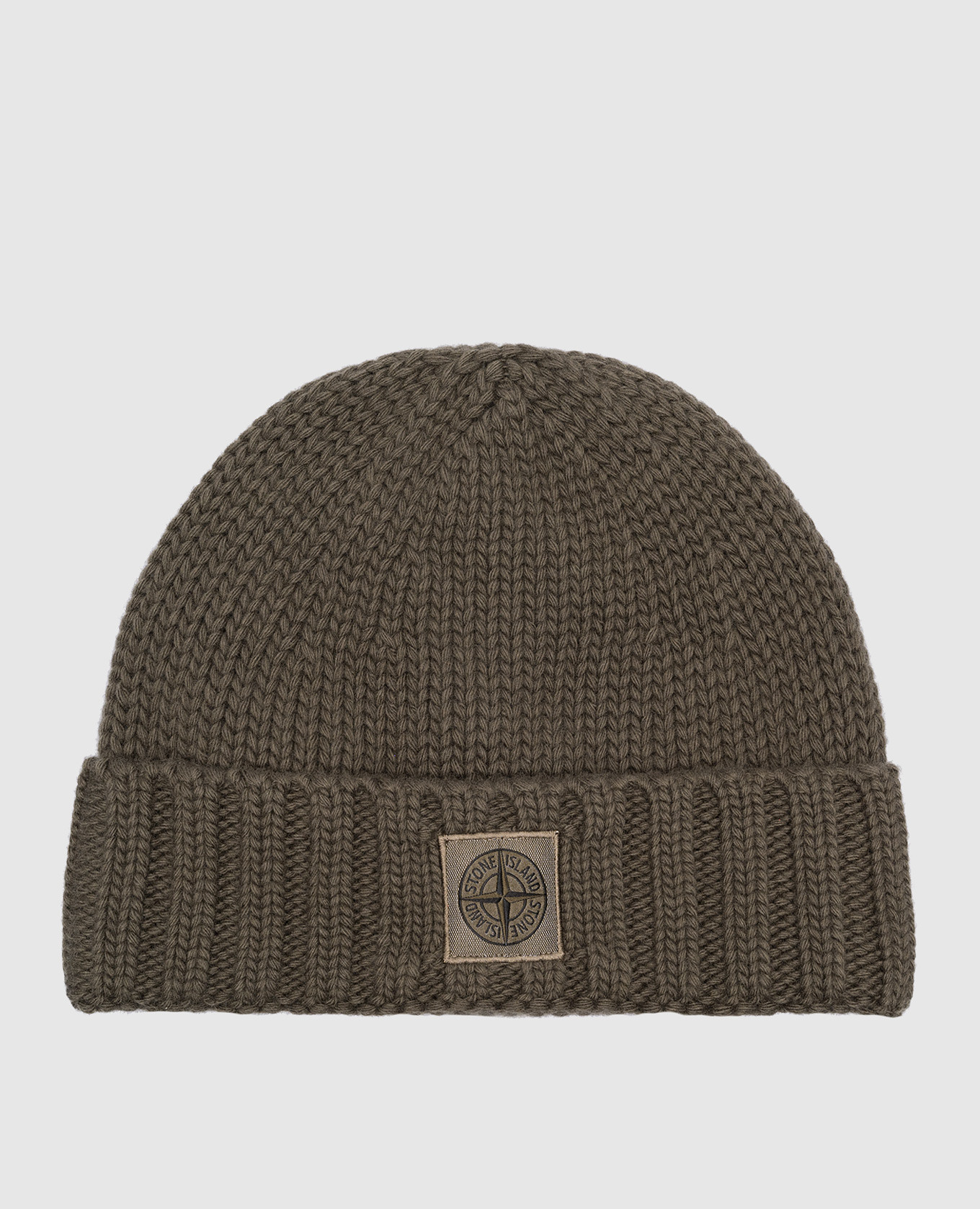 

Зеленая шапка из шерсти с логотипом, Зеленый, Шапки