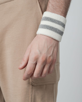 Brunello Cucinelli Белые манжеты в полоску MPO92566T