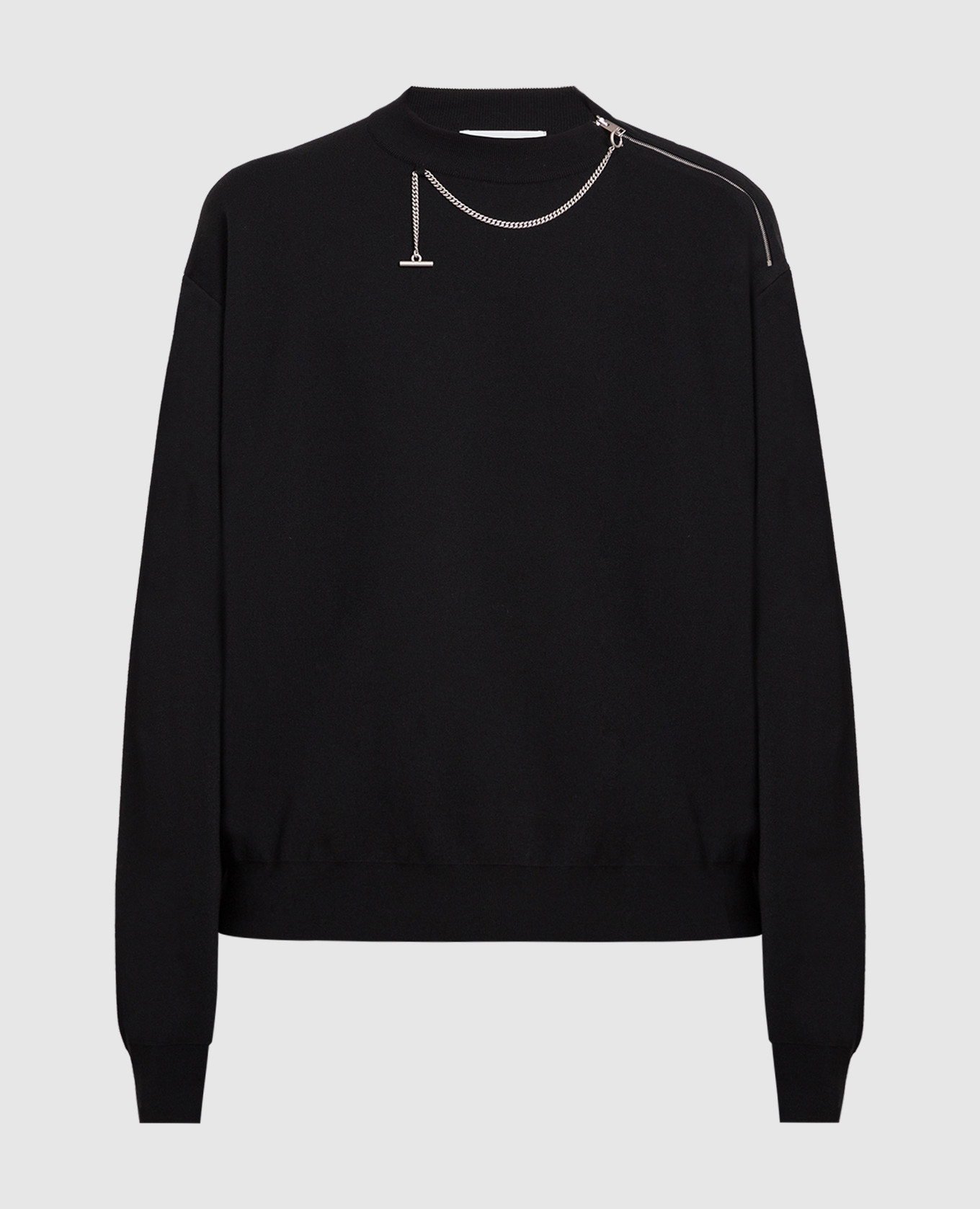 

Черный свитер с цепочкой, Свитера