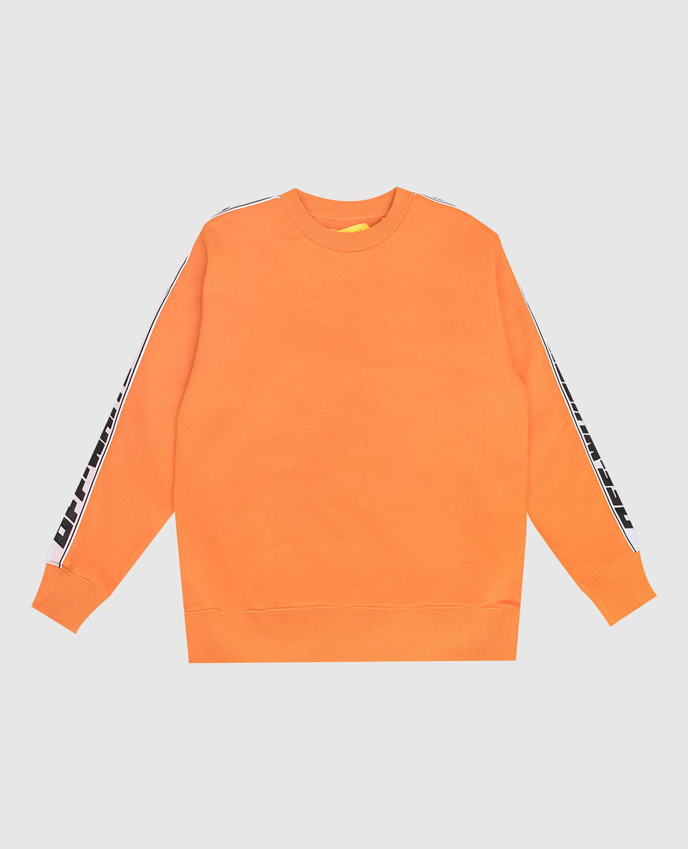 Детский оранжевый свитшот с брендированными вставками