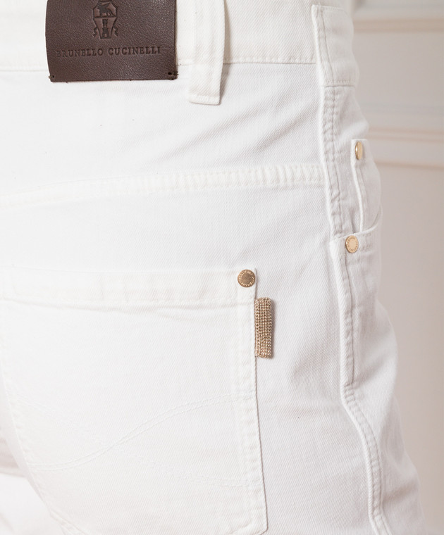 Brunello Cucinelli Білі джинси з еколатунню M0H43P5736 зображення 5