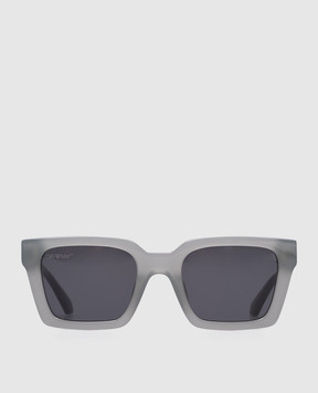 Off-White Сірі сонцезахисні окуляри Palermo з логотипом OERI086F23PLA001