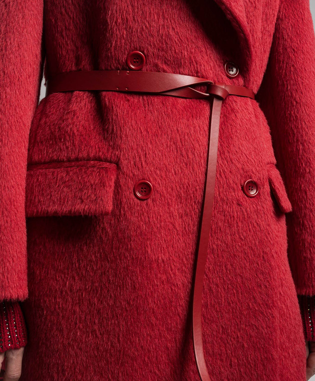 Ermanno Scervino Red double-breasted coat made of wool D436D717VCOFY image 5