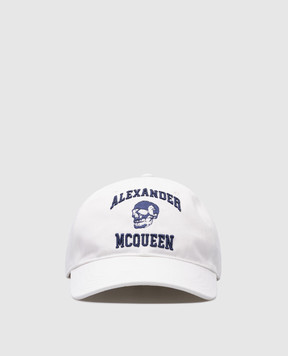 Alexander McQueen Біла кепка з вишивкою логотипа 7594504105Q